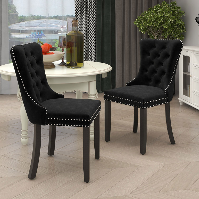 House of Hampton® Elyot Tufted Velvet Upholstered Parsons Chair Wayfair